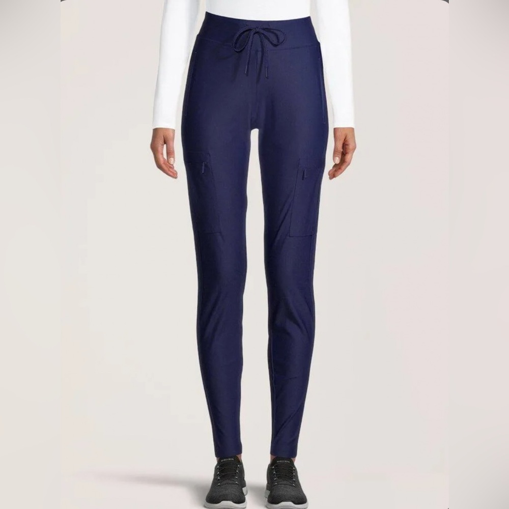 Health Pro blue slim fit scrub bottoms size M